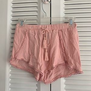 flowy pink shorts